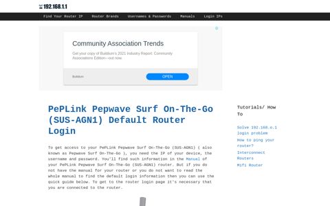 PePLink Pepwave Surf On-The-Go (SUS-AGN1) - Default ...