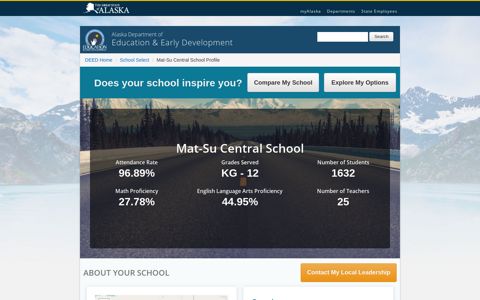 Mat-Su Central School Profile - Alaska Department of Education