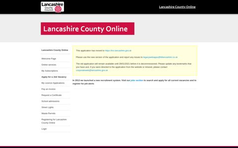 Apply for a Job Vacancy - Lancashire County Council