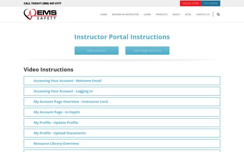 Portal Instructions - EMS SAFETY