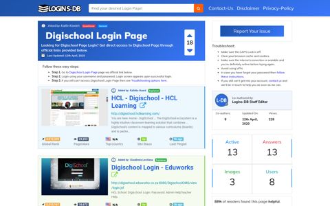 Digischool Login Page - Logins-DB