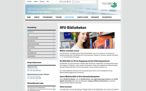 HFU-Bibliotheken - Hochschulcampus Tuttlingen
