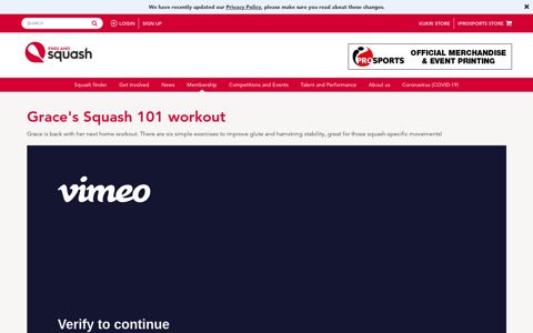 Grace Gear's Squash 101 workout - England Squash