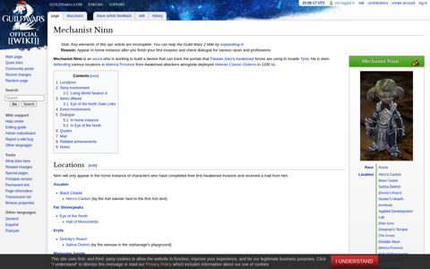 Mechanist Ninn - Guild Wars 2 Wiki (GW2W)