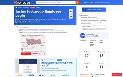 Justus Justgroup Employee Login - Portal-DB.live