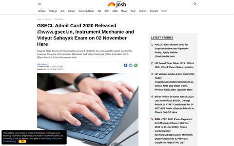 GSECL Admit Card 2020 Released @www.gsecl.in ...