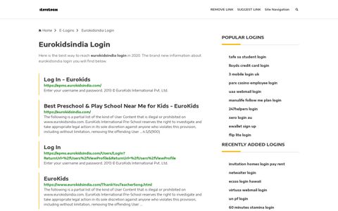 Eurokidsindia Login ❤️ One Click Access - iLoveLogin