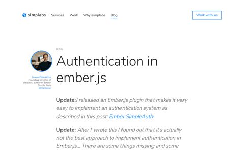 Authentication in ember.js | Blog | simplabs