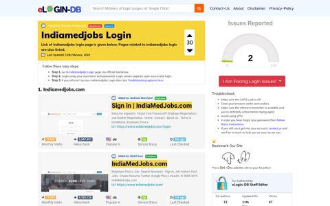 Indiamedjobs Login - A database full of login pages from all ...