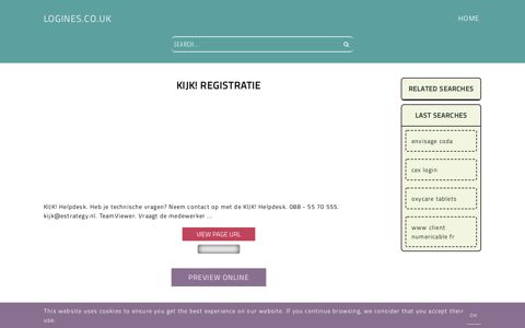 KIJK! Registratie - General Information about Login - Logines.co.uk