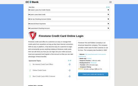 Firestone Credit Card Online Login - CC Bank