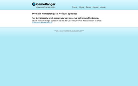 Premium Sign Up - GameRanger