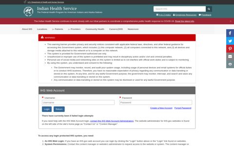 Indian Health Service Web Account