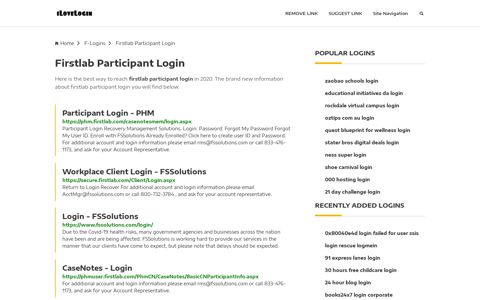 Firstlab Participant Login ❤️ One Click Access - iLoveLogin