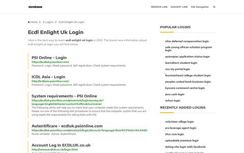 Ecdl Enlight Uk Login ❤️ One Click Access - iLoveLogin