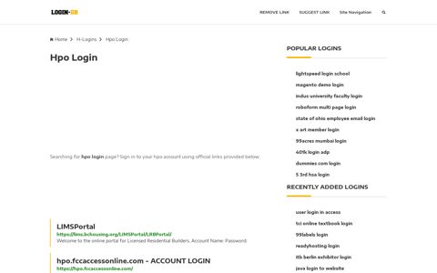 Hpo Login — Sign In to Your Account - Login-db.co.uk