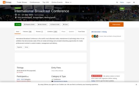 IBC (Sep 2021), International Broadcast Conference ...