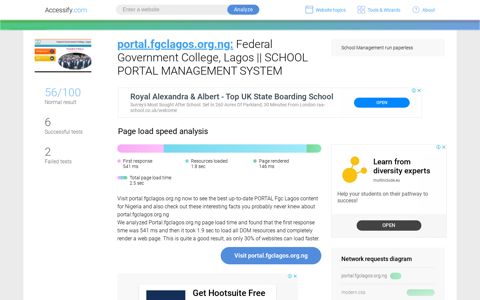 Access portal.fgclagos.org.ng. Federal Government College ...