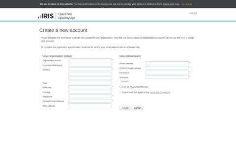 Create a new account - IRIS OpenPayslips