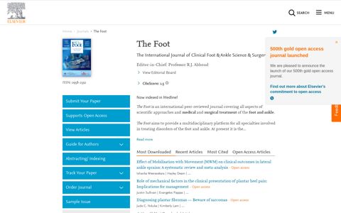 The Foot - Journal - Elsevier