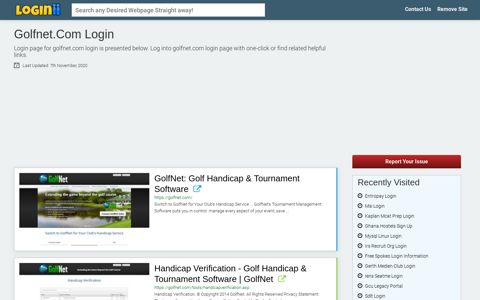 Golfnet.com Login