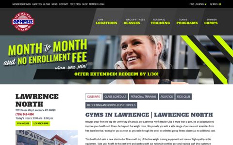 Lawrence Gym | Genesis Health Clubs Lawrence North
