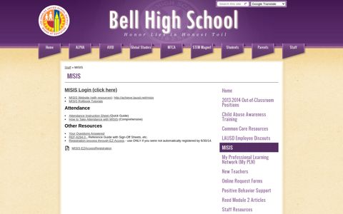 MISIS – Staff – Bell High School
