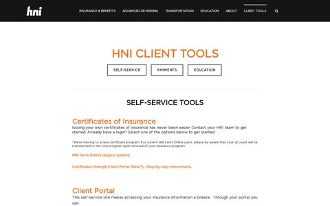 Client Tools - HNI