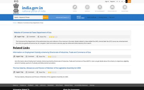 Website of Commercial Taxes Department of Goa | National ...