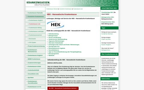 HEK - Hanseatische Krankenkasse - Krankenkassen.de