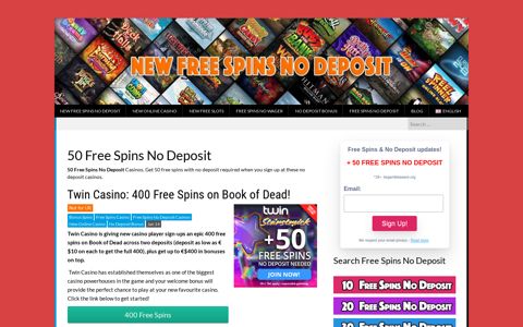 Cashback Casino: 50 Free Spins No Deposit! - New Free ...