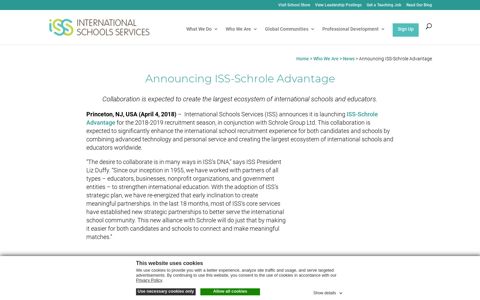 Announcing ISS-Schrole Advantage | ISS