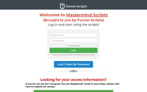 Access Mastermind Scripts — FunnelScripts Membership