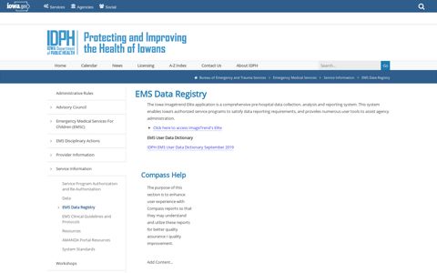 EMS Data Registry - Iowa Department of Public Health