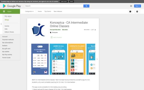 Konceptca - CA Intermediate Online Classes - Apps on ...