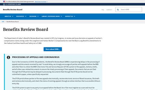 Benefits Review Board | U.S. Department of Labor