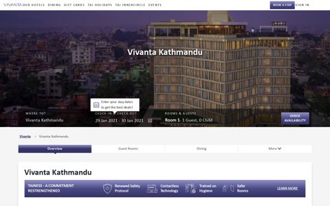 Luxury Business Hotel in Kathmandu | Vivanta Kathmandu