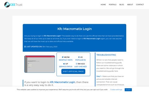 Kfc Macromatix Login - Find Official Portal - CEE Trust