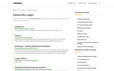 Falcon Ehr Login ❤️ One Click Access - iLoveLogin