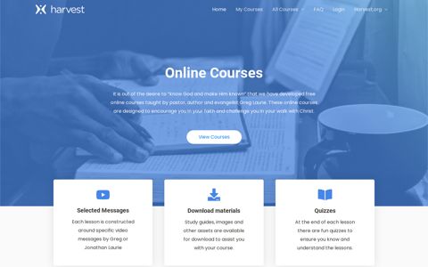 Harvest Online Courses
