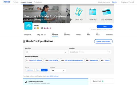 Working at Handy: 577 Reviews | Indeed.com