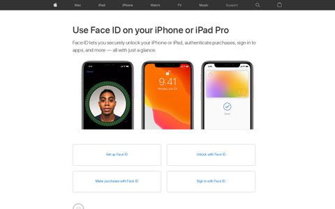 Use Face ID on your iPhone or iPad Pro - Apple Support