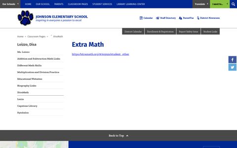 Extra Math - Community Unit School District 200