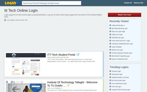 Itt Tech Online Login - Loginii.com