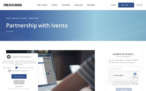 Partnership with Iventa | Prescreen.io