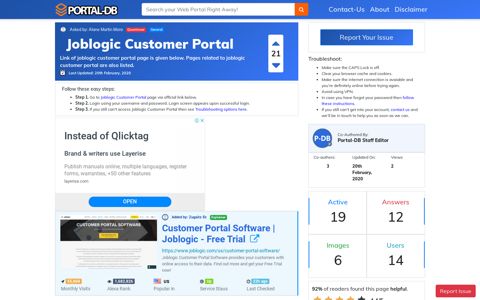 Joblogic Customer Portal