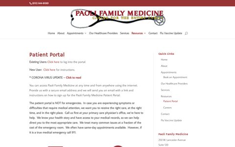 Patient Portal | Paoli Family Medicine