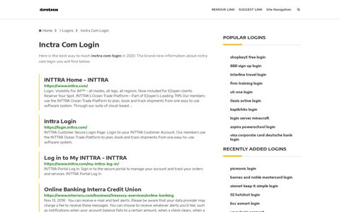 Inctra Com Login ❤️ One Click Access - iLoveLogin