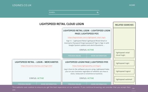 lightspeed retail cloud login - General Information about Login