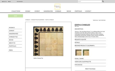 Edith 6 Chiseled - Mosaic House